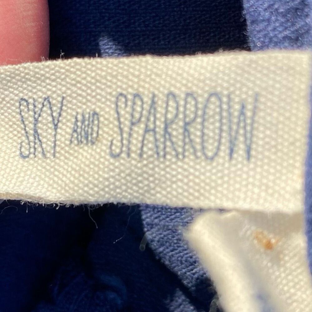 Sky and Sparrow Navy Blue Corduroy Button-Front Mini Dress - Picture 3 of 5